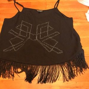 Pretty beaded fringe top